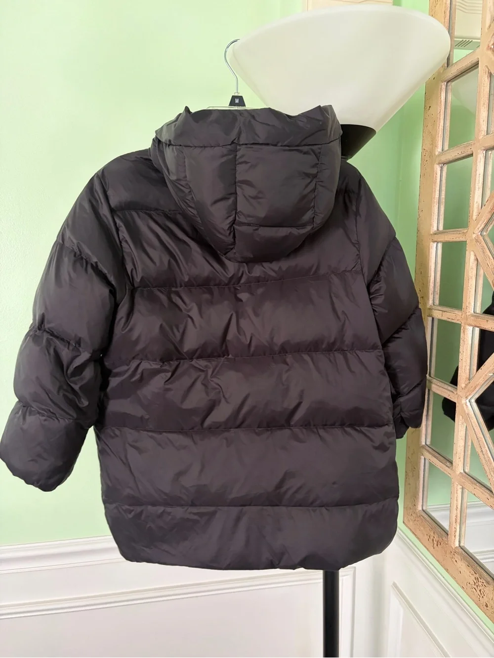 Zara Kids Black Quilted Puffer Jacket with Hood